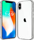 JJGoo Clear Case for iPhone X/Xs, Transparent Shockproof Slim Anti-Scratch Hard PC Back Cover