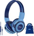 SIMOLIO Kids Headphones Wired with Microphone, Volume Limiter, Sharing Jack, Adjustable & Durable, Foldable Stereo for