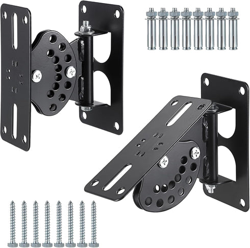 JUXYES Heavy Duty Surround Sound Speaker Wall Mount Bracket, Swivel Mounting for 8" 10" 12" 15" Speakers, Pair