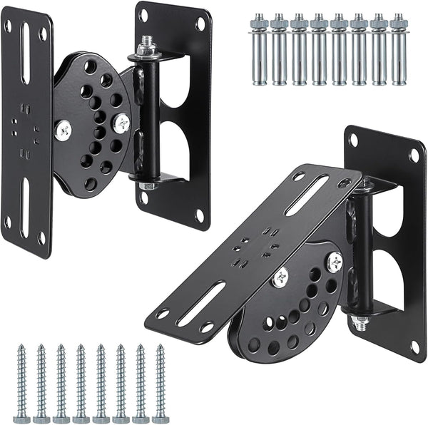 JUXYES Heavy Duty Surround Sound Speaker Wall Mount Bracket, Swivel Mounting for 8" 10" 12" 15" Speakers, Pair