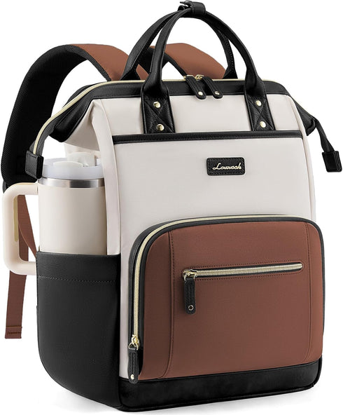 LOVEVOOK Laptop Backpack for Women with Giant Tumbler Holder,17 inch Professional Nurse