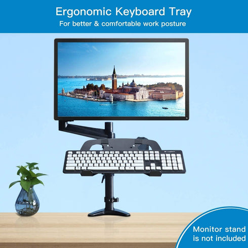 HUANUO 100x100 mm M4 22lbs Laptop Tray Steel Notebook Holder for Monitor VESA Mount Stand Fits VESA Mounting Holes