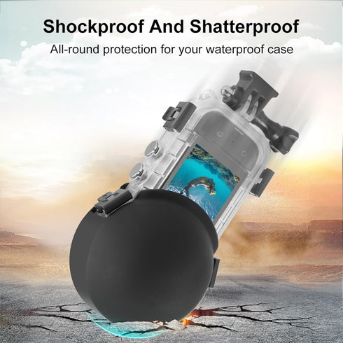 PULUZ Silicone Lens Cover for Insta360 X3 Dive Housing Case, Flexible Protective Lens Cap for Action Camera Accessories