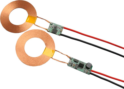 12V 23mm Distance Wireless Charging 5V 100mA~1.2A Output, 42mm Coil Wireless Transmitter + Receiver Power Charger