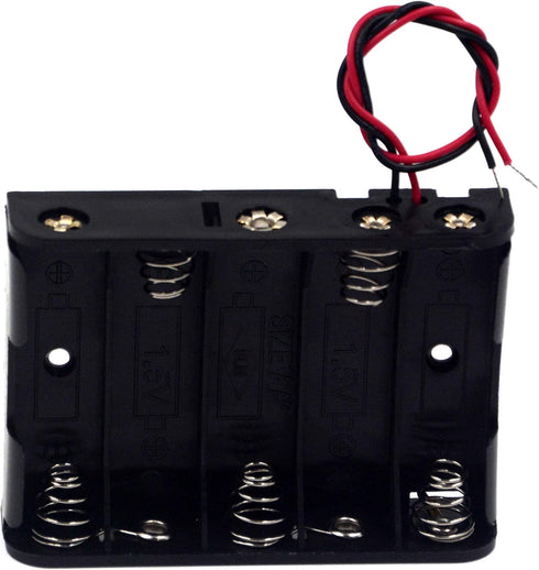 LampVPath (Pack 2 5 5 of AA Battery Holder with Leads, AA Battery Holder with Wires