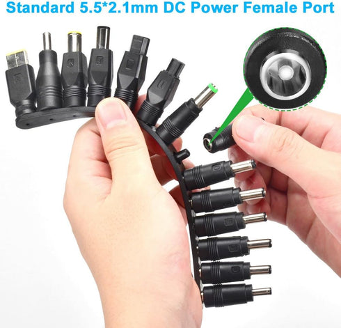 aceyoon 38 PCS Universal Laptop DC Power Adapter Tips 5.5 mm x 2.1 mm DC AC Power Adapter Kits Connector for Thinkpad Power Supply Plug Jack Sets by aceyoon