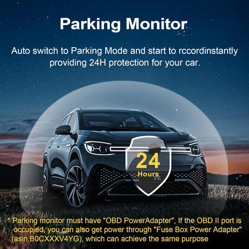 Fuse Box Power Adapter for mangoal Dash Cams, Upgrade Parking Monitoring Hardwire Kit Accessories