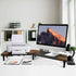 Large Dual Monitor Riser Stand for Desk: Adjustable Length Angle, Double Computer Riser for Desktop Organizer, Monitor