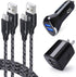 Car Charger for Samsung Galaxy S24 S23 S22 A21 A20 A51 A50 A70 A71 A01 A10e A53, Fast Charging Cable