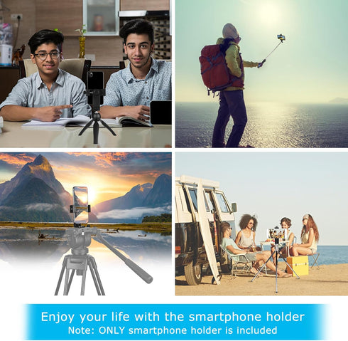 SharingMoment 1/4 inch Premium Smartphone Holder/Vertical and Horizontal Tripod Mount Adapter Rotatable Bracket