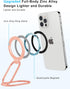 ?2024 Upgraded? SUPERONE Mag Safe Phone Ring Holder, Adjustable Magnetic Kickstand for iPhone 15/14/13/12 - Rose Gold