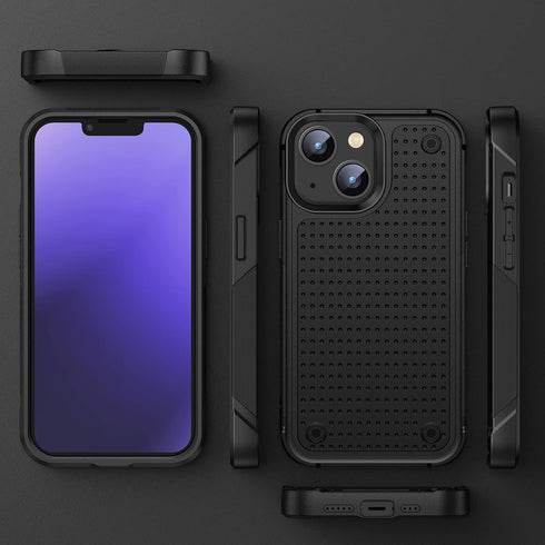 iPhone 14 Case, 2 in 1 Gift Military Grade Drop Protective Rugged Cover for iPhone 14 & 13, Black