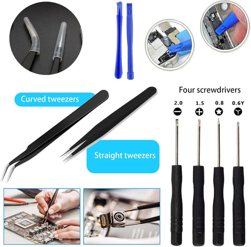 19 in 1 Electronics Repair Tool Kit, Spudger Pry Opening Tool Screwdriver Set for iPhone, Laptop, iPad, Cell Phone,
