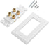 Cable Matters 2-Pack Speaker Wire Wall Plate, Gold Plated with Banana Plug Binding Post for 2 Speakers, White
