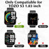 2 Pack Protective Case Compatible with TOZO S3 Smart Watch Screen Protector, Hard PC Bumper Cover Built-in Tempered Glass for TOZO S3 1.83” Watch Accessories (Not for TOZO S2/S4) -Black*2