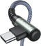 AINOPE USB to USB C Cable 2-Pack, 3.3FT Fast Charge, Right Angle, Durable Nylon, Compatible with Galaxy