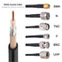 RG58 Coaxial Cable 164 Ft (50 Meters) Low Loss 50 Ohms, Antenna Extension for SMA UHF F Type N Type BNC TNC Connector