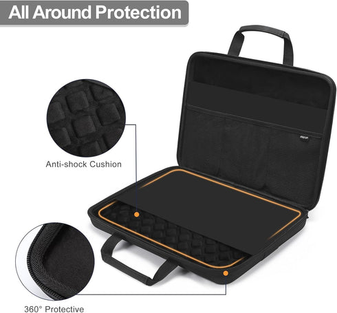 MOSISO Hard Shell Laptop Sleeve for MacBook Pro 16 inch 2024-2019, 15-15.6 inch Notebook Case with Front Pocket & Belt,