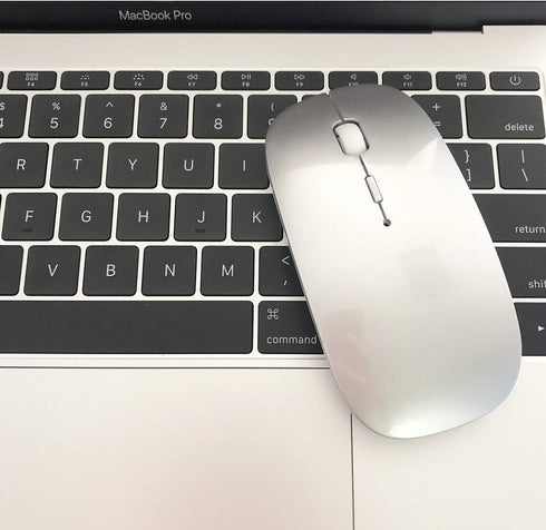 Rechargeable Bluetooth Mouse for Laptop, iPad Pro, MacBook, and Desktop Computers