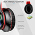 Bluetooth Over Ear Headphones, Foldable LED Stereo Headset with Built-in Microphone, Noise-Cancelling for