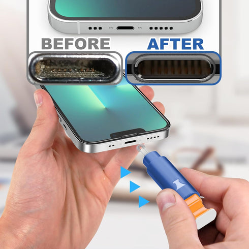 iPhone Cleaning Kit - Multi-Tool Charging Port Cleaner for iPhone, iPad, Dark Blue