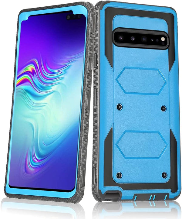 Asuwish Phone Case for Samsung Galaxy S10 5G, Hybrid Rugged Shockproof Hard Drop Proof Full Body Protective Cover