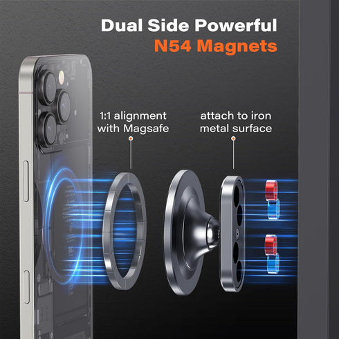 A2C N54 17 16 15 14 13 12 All-Metal Gym Magnetic Phone Holder for MagSafe,High-End Workout Essentials for Men