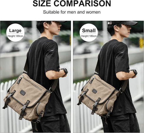 Waterproof Messenger Bag for Men, Crossbody Satchel Shoulder Bag
