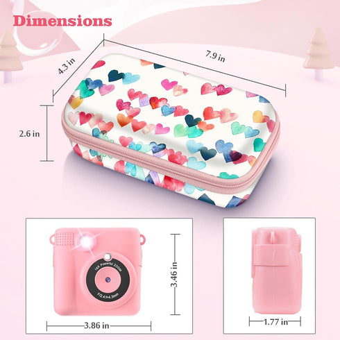 Fintie Kids Camera Case for ESOXOFFORE, MINIBEAR, Dylanto, WEEFUN and More Instant Camera for Kids, Hard Carrying Bag