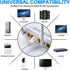 Adoreen Cat 6 Ethernet Cable 40 Ft, White Outdoor & Indoor Snagless Round RJ45 Network Cable for Fast Gaming & Internet