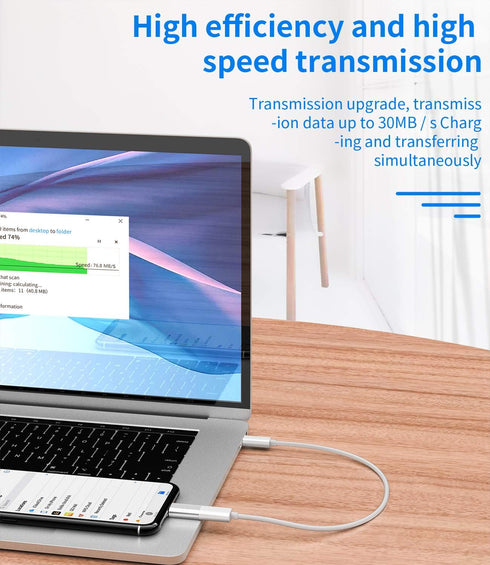 USB C to Lightning Adapter (3 Pack) - Fast Charge PD, Type-C Female to Lightning Male, Compatible with iPhone 13/12/11