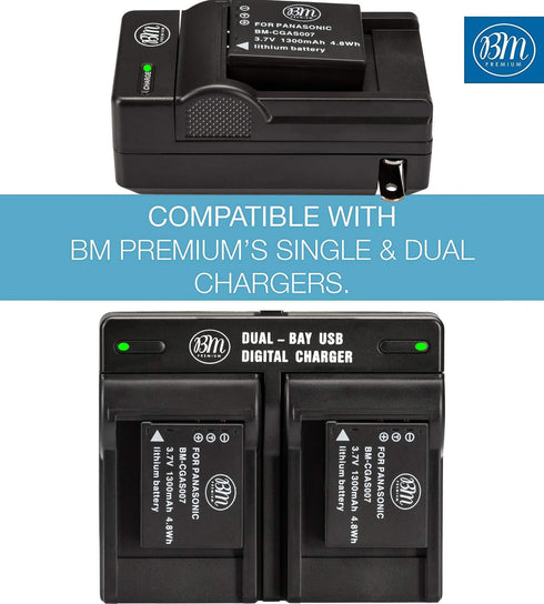 Replacement CGA-S007 Battery for Panasonic Lumix DMC-TZ1, DMC-TZ2, DMC-TZ3, DMC-TZ4, DMC-TZ5, DMC-TZ11, DMC-TZ15,