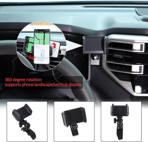 Car Dashboard Phone Holder for Toyota Tundra/Sequoia 2022-2023, Multifunctional Phone Mount, Fits All Smartphones