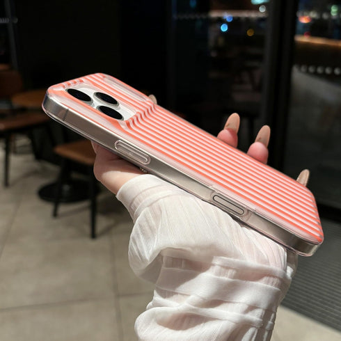 Jmltech 17 for iPhone Pro Max Case Striped Phone Cases Cute Women Girly Trendy Shockproof Slim Soft TPU and Hard PC