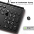Dilter 7 8 10 11 USB Wired Computer Keyboard with Backlit - Full Size Office Keyboard with Number Pad, Caps Indicators