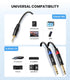 tisino 1/8 to 1/4 Stereo Cable, 1/8 Inch TRS Stereo to Dual 1/4 inch TS Mono Y-Splitter Cable, 3.5mm Aux Mini Jack to