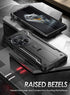 Poetic Revolution Case for OnePlus 12 5G (2024) - Rugged, Shockproof, Built-in Screen Protector, Kickstand, Black.