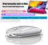 Rechargeable Wireless Bluetooth Mouse, Compatible with iPad Pro, MacBook, Chromebook, and Windows (Silver)