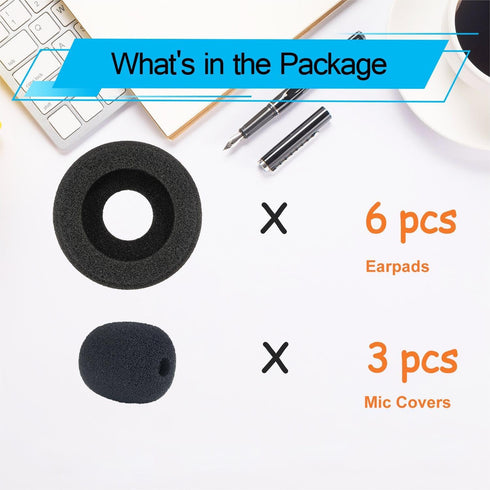 Ear Cushions for Plantronics Headset, Foam Ear Pads Replacement for Plantronics Blackwire 3210 3220 3320 C320 C3225