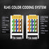 PETECHTOOL 50 Pieces Gold Plated RJ45 23AWG Cat6a Cat6 Pass Through Shield Plug