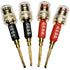 CESS-220 Pin Banana Plug to 4mm Female Banana Jack, 4 Pack, Braided-Type