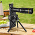 Flylin 32X 0.63X 198 Phone Camera Lens Kit, Long Focus Telephoto High Power HD Lens Wide Angle Macro Fisheye for Most