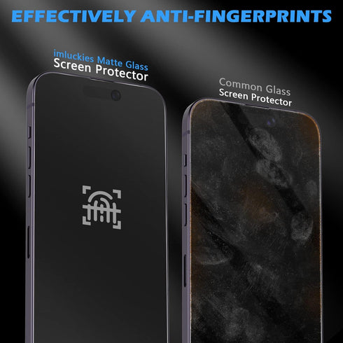 imluckies [2 Pack Matte Privacy Screen Protector for iPhone 14 Pro Max, Anti-Glare & Anti Fingerprint, Dynamic Island Compatible, Anti-Spy Private Tempered Glass Smooth Film, Easy Install 6.7"