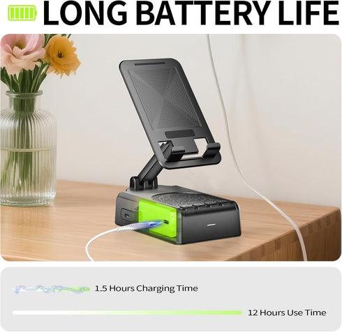 HOIFA Birthday/ChristmasGifts for Men Women,Cell Phone Stand with Bluetooth Speaker and Remote Control(Video