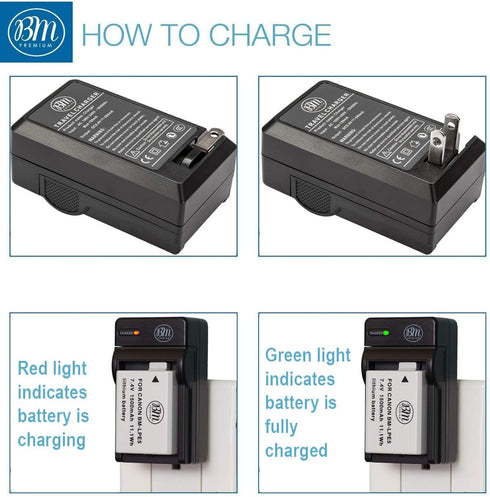 Big Mike's BM Premium Battery and Charger Kit for Canon EOS Rebel XS/T1i/XSi/1000D/500D/450D & More