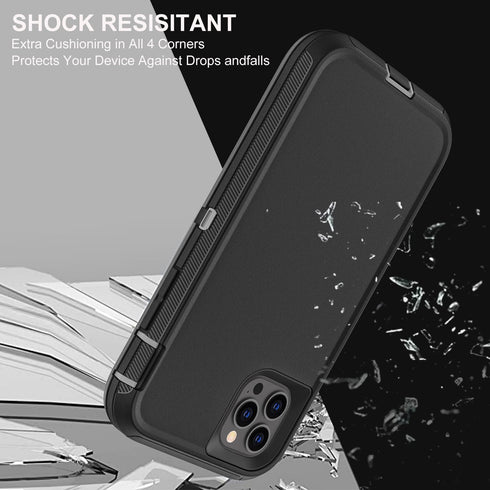 Shop iPhone 11 Pro Max Case: Military Grade 3-in-1 Heavy Duty, Shockproof, Drop Proof, Dust Proof + 2 Tempered Glass