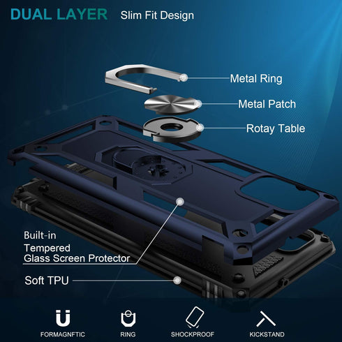 LUMARKE Case for Galaxy A51 4G with Screen Protector, Military Grade Protective Phone Cover, 16ft Drop Tested with