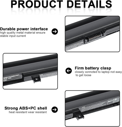 TSKYBEAR PA5185U-1BRS Laptop Battery Replacement for Toshiba Satellite C50 C55 Series, Fit C55-B5200, C55-B5270