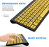 HXMJ-Wireless Large Print Keyboard and Mouse Set with USB Receiver - Quiet Scissor Switch for Seniors & Visually