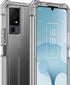 for TCL 40 XL Case, Crystal Clear Full-Body Rugged Hybrid Bumper Shockproof Protective Phone Case with Tempered Glass